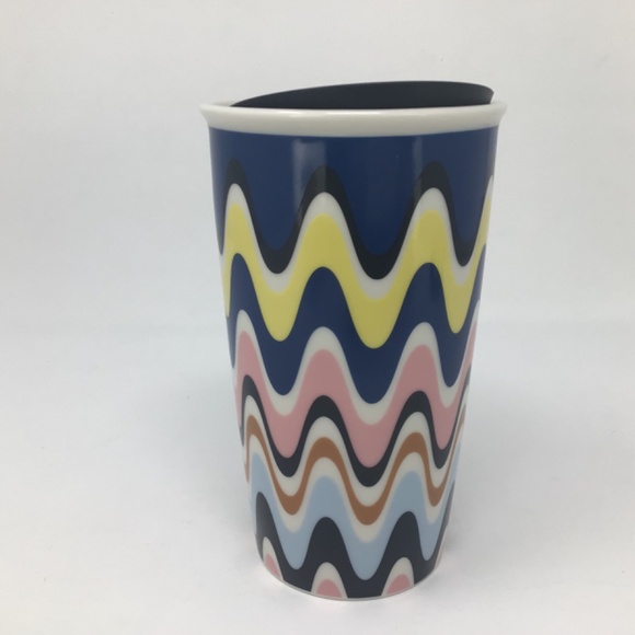 Starbucks Wavy Pastel Stripe Ceramic Travel Tumbler 12oz - Picture 3 of 8